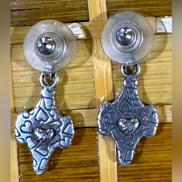 Brighton Dangle Earrings with Intricate Design - Picture 2 of 2